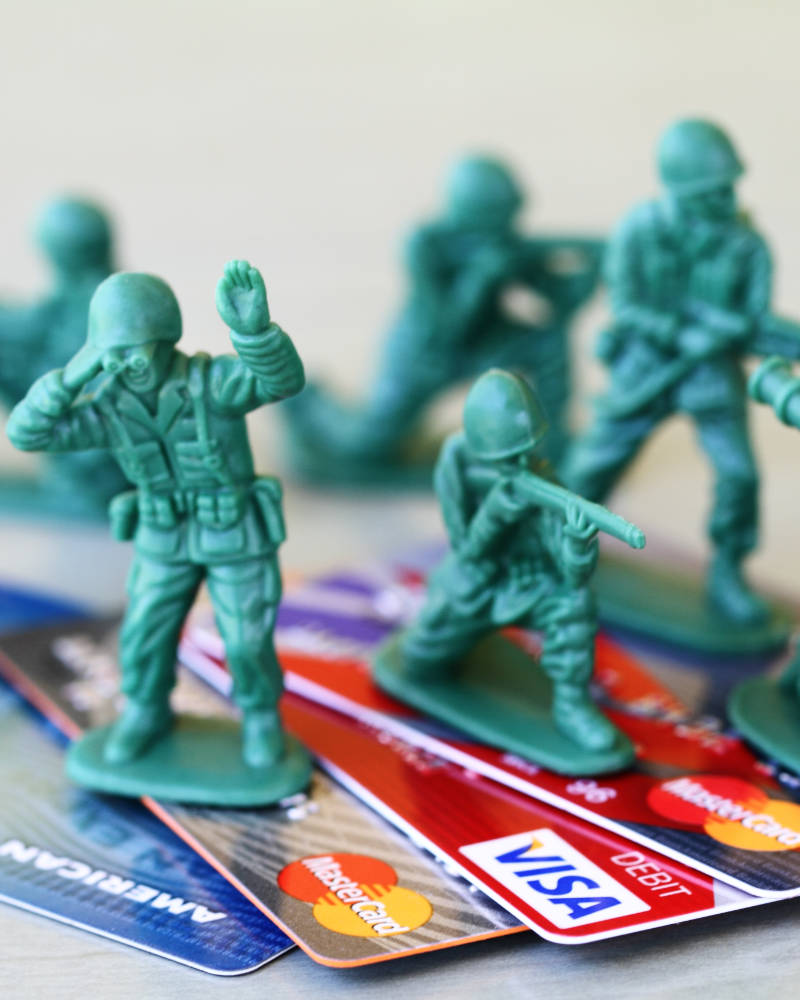 Plastic Soldiers on Credit Cards | Natex